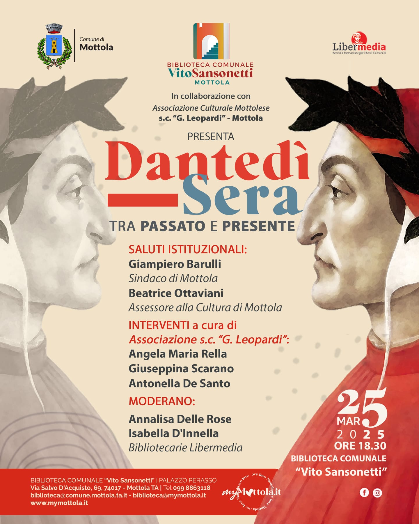 25 Marzo 2025, ore 18.30 | DantedìSera. Tra Passato e presente