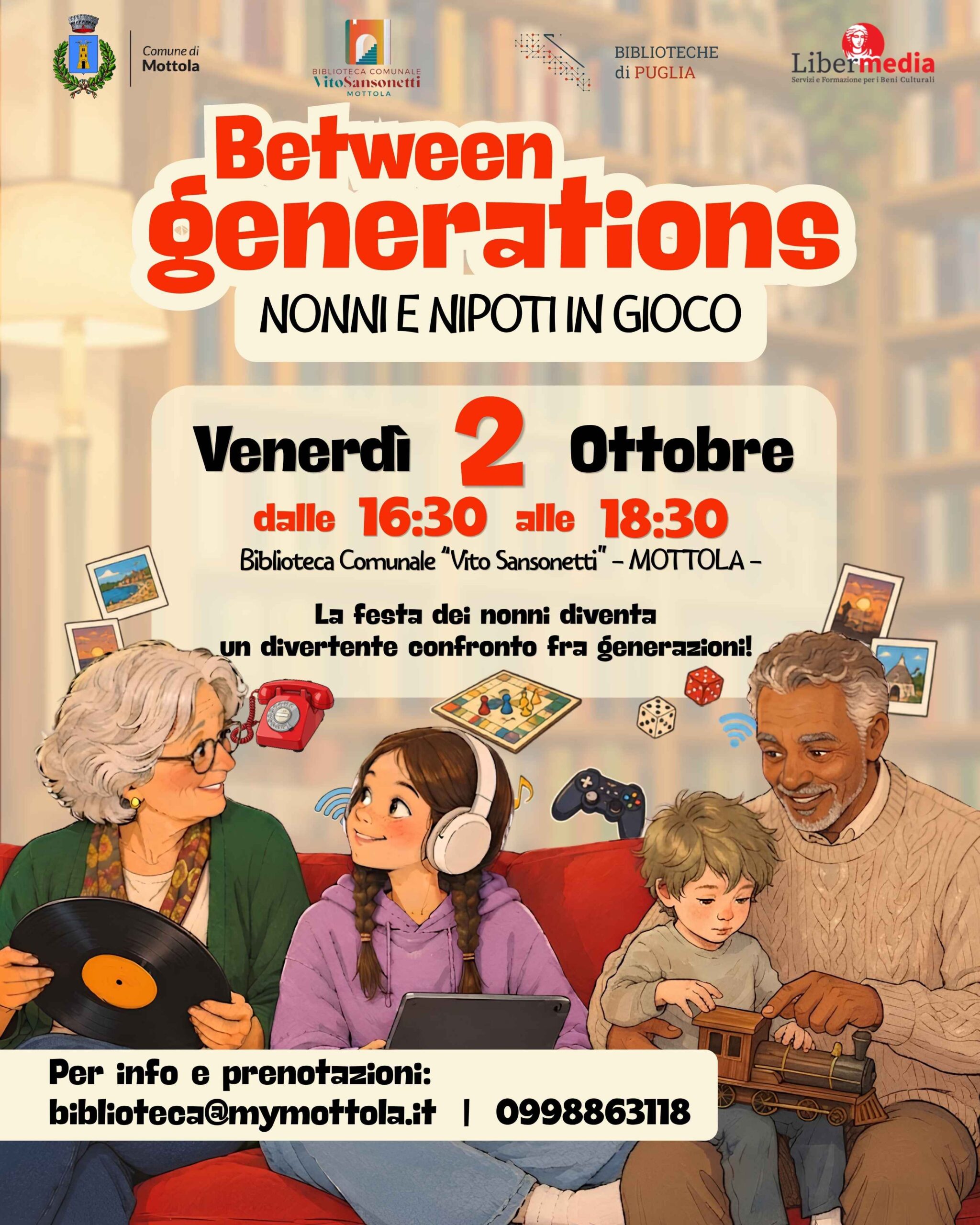 2 Ottobre 2026, ore 16:30 | "BETWEEN GENERATIONS. Nonni e nipoti in gioco"